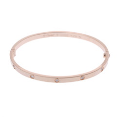 カルティエ ラブブレスレット SM #17 フルダイヤ ゴールド K18ピンクゴールド PG レディース ジュエリー 【中古】【jewelry】