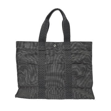 エルメス エールライン GM グレー キャンバス ユニセックス バッグ 【中古】【bag】