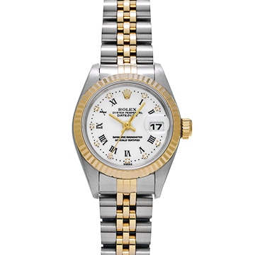 ロレックス デイトジャスト 69173G ホワイト/ダイヤモンド レディース 時計 【中古】【wristwatch】