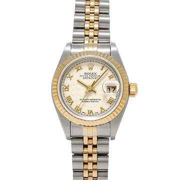 ロレックス デイトジャスト 69173 アイボリーピラミッド レディース 時計 【中古】【wristwatch】