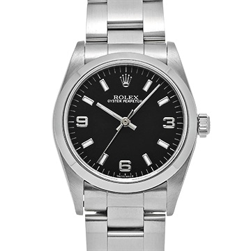 ロレックス オイスターパーペチュアル 77080 ブラック ユニセックス 時計 【中古】【wristwatch】