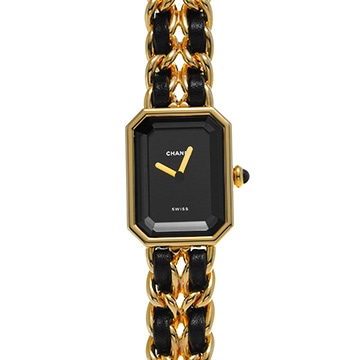 シャネル プルミエール M H0001 ブラック レディース 時計 【中古】【wristwatch】
