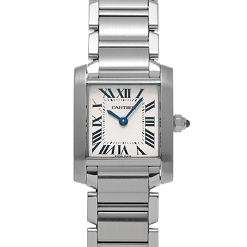カルティエ タンクフランセーズ SM W51008Q3 シルバー レディース 時計 【中古】【wristwatch】