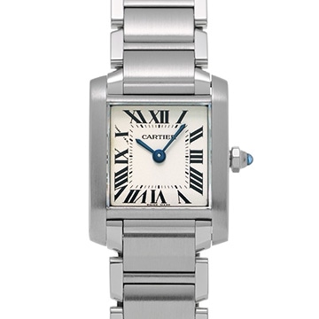 カルティエ タンクフランセーズ SM W51008Q3 シルバー レディース 時計 【中古】【wristwatch】