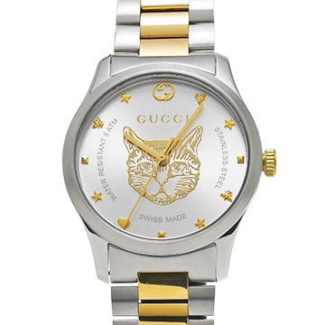 グッチ Gタイムレス YA126596 シルバー ユニセックス 時計 【中古】【wristwatch】