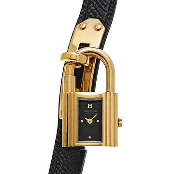 エルメス ケリーウォッチ KE1.201 ブラック レディース 時計 【中古】【wristwatch】