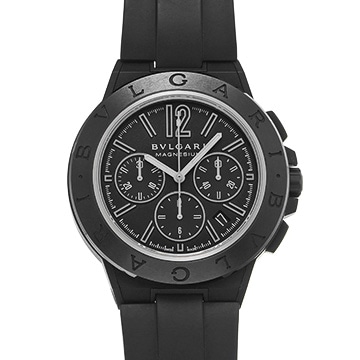 ブルガリ ディアゴノ マグネシウム クロノグラフ DG42SMCCH ブラック メンズ 時計 【中古】【wristwatch】