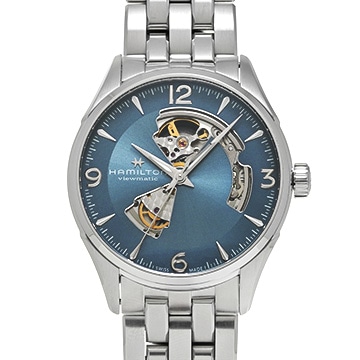 ハミルトン ジャズマスター オープンハート H32705142 ブルー メンズ 時計 【中古】【wristwatch】