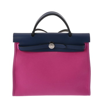 エルメス エールバッグ ジップ PM 2WAY マグノリア/ブルーサフィール トワルオフィシエ/ヴァッシュハンター ユニセックス バッグ 【中古】【bag】