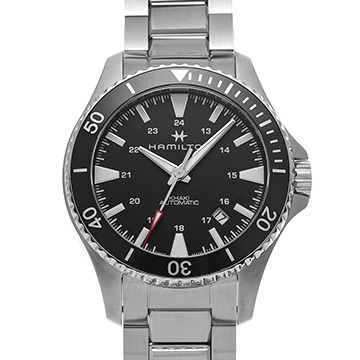 ハミルトン カーキ ネイビー スキューバ オート H82335131 ブラック メンズ 時計 【中古】【wristwatch】