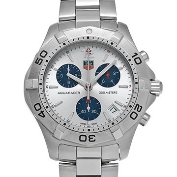 タグ ホイヤー アクアレーサー クォーツ クロノグラフ CAF1111.BA0803 シルバー/ブルー メンズ 時計 【中古】【wristwatch】