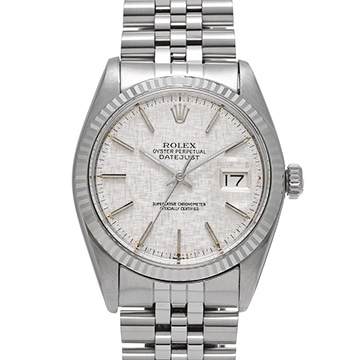 ロレックス デイトジャスト 16014 シルバーリネン メンズ 時計 【中古】【wristwatch】