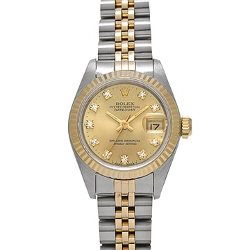 ロレックス デイトジャスト 69173G シャンパン/ダイヤモンド レディース 時計 【中古】【wristwatch】