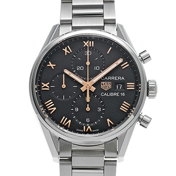 タグ ホイヤー カレラ キャリバー16 クロノグラフ ジャパン リミテッドエディション CBK2113.BA0715 ブラック メンズ 時計 【中古】【wristwatch】