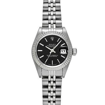 ロレックス デイトジャスト 69174 ブラック レディース 時計 【中古】【wristwatch】