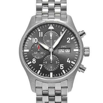 IWC パイロットウォッチ クロノグラフ スピットファイア IW377719 グレー メンズ 時計 【中古】【wristwatch】