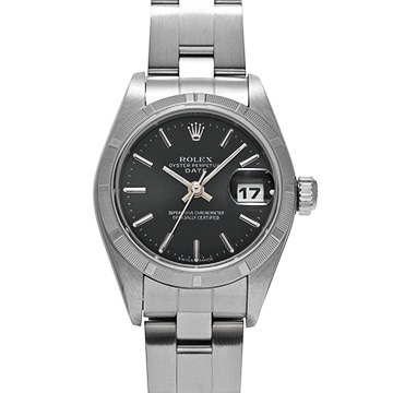 ロレックス オイスターパーペチュアル デイト 79190 ブラック レディース 時計 【中古】【wristwatch】