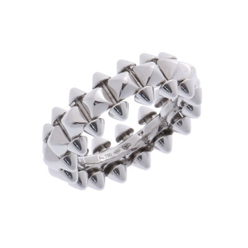 カルティエ クラッシュドゥ リング MM シルバー K18ホワイトゴールド WG レディース ジュエリー 【中古】【jewelry】