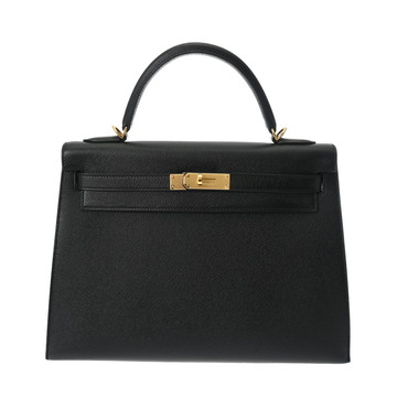 エルメス ケリー 32 外縫い 2WAY ブラック ヴォーエプソン レディース バッグ 【中古】【bag】