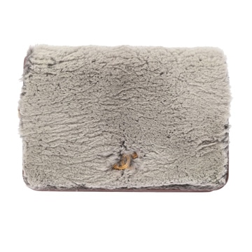 シャネル チェーンウォレット グレー ファー レディース バッグ 【中古】【bag】