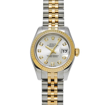 ロレックス デイトジャスト 179173G シルバー/ダイヤモンド レディース 時計 【中古】【wristwatch】