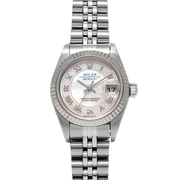 ロレックス デイトジャスト 79174NRD ピンクシェル レディース 時計 【中古】【wristwatch】