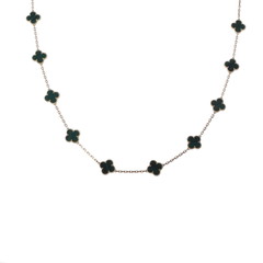 ヴァン クリーフ&アーペル ヴィンテージアルハンブラネックレス 20P シルバー K18ホワイトゴールド WG レディース ジュエリー 【中古】【jewelry】