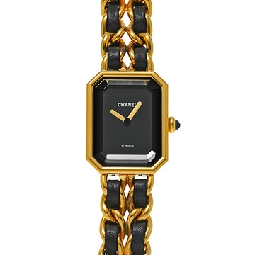 シャネル プルミエール M H0001 ブラック レディース 時計 【中古】【wristwatch】