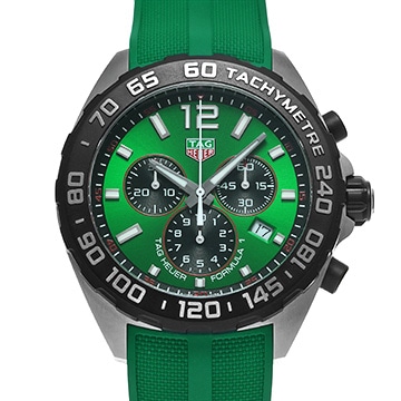 タグ ホイヤー フォーミュラ1 クォーツ クロノグラフ CAZ101AP.FT8056 グリーン メンズ 時計 【中古】【wristwatch】