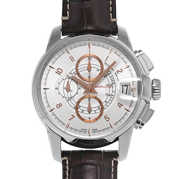ハミルトン レイルロード オート クロノ H40616555 シルバー メンズ 時計 【中古】【wristwatch】