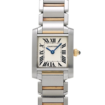 カルティエ タンク フランセーズ SM W51007Q4 シルバー レディース 時計 【中古】【wristwatch】