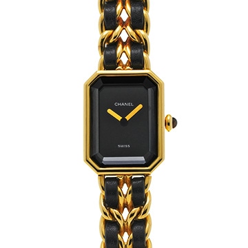 シャネル プルミエール M H0001 ブラック レディース 時計 【中古】【wristwatch】