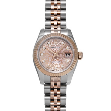 ロレックス デイトジャスト 179171G ピンクコンピュータ/ダイヤモンド レディース 時計 【中古】【wristwatch】