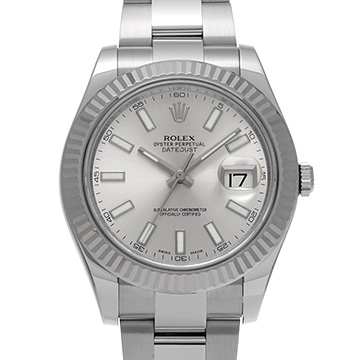 ロレックス デイトジャスト II 116334 シルバー メンズ 時計 【中古】【wristwatch】