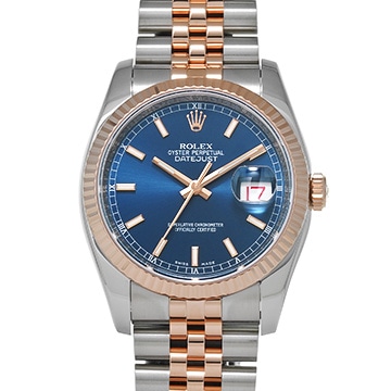 ロレックス デイトジャスト 116231 ブルー メンズ 時計 【中古】【wristwatch】