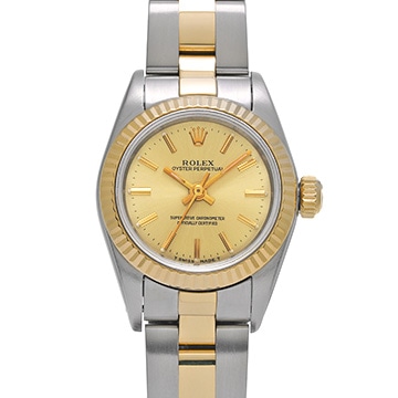 ロレックス オイスターパーペチュアル 67193 シャンパン レディース 時計 【中古】【wristwatch】