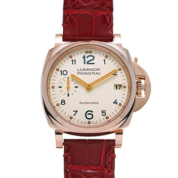 パネライ ルミノール ドゥエ 3デイズ オートマティック オロロッソ PAM00756 アイボリー メンズ 時計 【中古】【wristwatch】