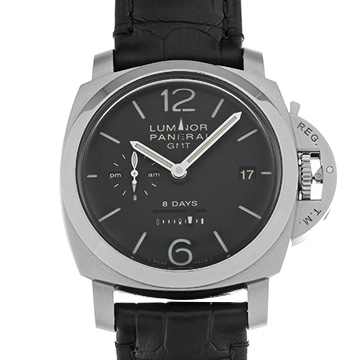パネライ ルミノール 1950 8デイズ GMT PAM00233 ブラック メンズ 時計 【中古】【wristwatch】