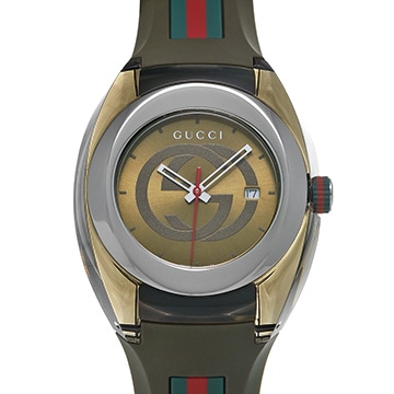 グッチ シンク YA137106 カーキ ユニセックス 時計 【中古】【wristwatch】