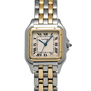 カルティエ パンテール ドゥ カルティエ MM W25028B6 アイボリー レディース 時計 【中古】【wristwatch】