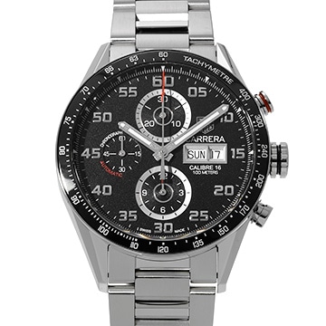 タグ ホイヤー カレラ キャリバー16 クロノグラフ デイデイト CV2A1R.BA0799 ブラック メンズ 時計 【中古】【wristwatch】