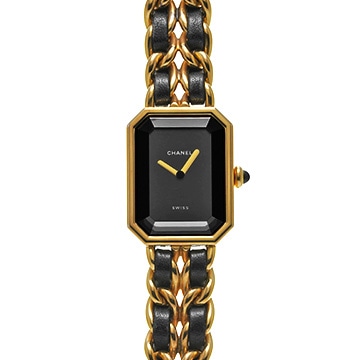 シャネル プルミエール M H0001 ブラック レディース 時計 【中古】【wristwatch】