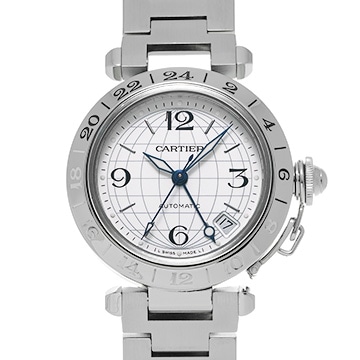 カルティエ パシャ C メリディアン GMT W31078M7 シルバー ユニセックス 時計 【中古】【wristwatch】