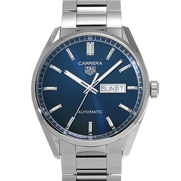 タグ ホイヤー カレラ キャリバー5 デイデイト WBN2012.BA0640 ブルー メンズ 時計 【中古】【wristwatch】