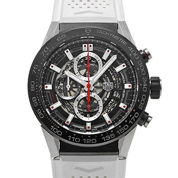 タグ ホイヤー カレラ キャリバーホイヤー01 クロノグラフ CAR2A1Z.FT6051 ブラック メンズ 時計 【中古】【wristwatch】