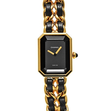 シャネル プルミエール M H0001 ブラック レディース 時計 【中古】【wristwatch】