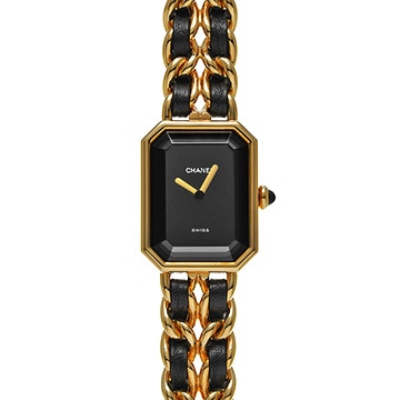 シャネル プルミエール M H0001 ブラック レディース 時計 【中古】【wristwatch】