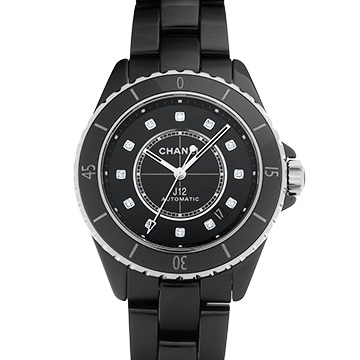 シャネル J12 キャリバー12.1 38MM H5702 ブラックラッカー/ダイヤモンド メンズ 時計 【中古】【wristwatch】