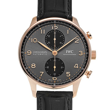 IWC ポルトギーゼ クロノグラフ IW371610 スレートグレー/ブラック メンズ 時計 【中古】【wristwatch】