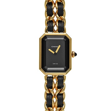 シャネル プルミエール M H0001 ブラック レディース 時計 【中古】【wristwatch】